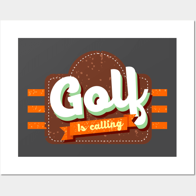 golf is calling retro style Wall Art by osvaldoport76